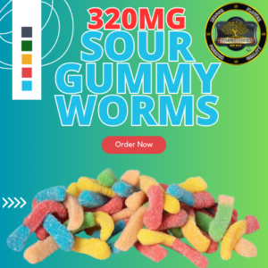 3x $40 -- 320mg Sour Gummy Worms by Enterprize Edibles from Cloud Legends 420