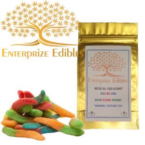 3x $40 -- 200mg CBD Gummy Worms by Enterprize Edibles