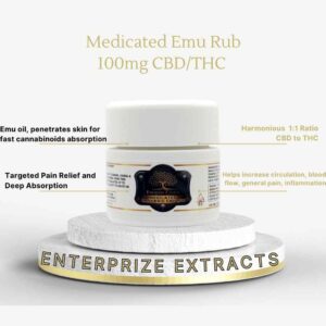 100mg CBD/THC Medicated Emu Rub by Enterprize Extracts from Cloud Legends 420