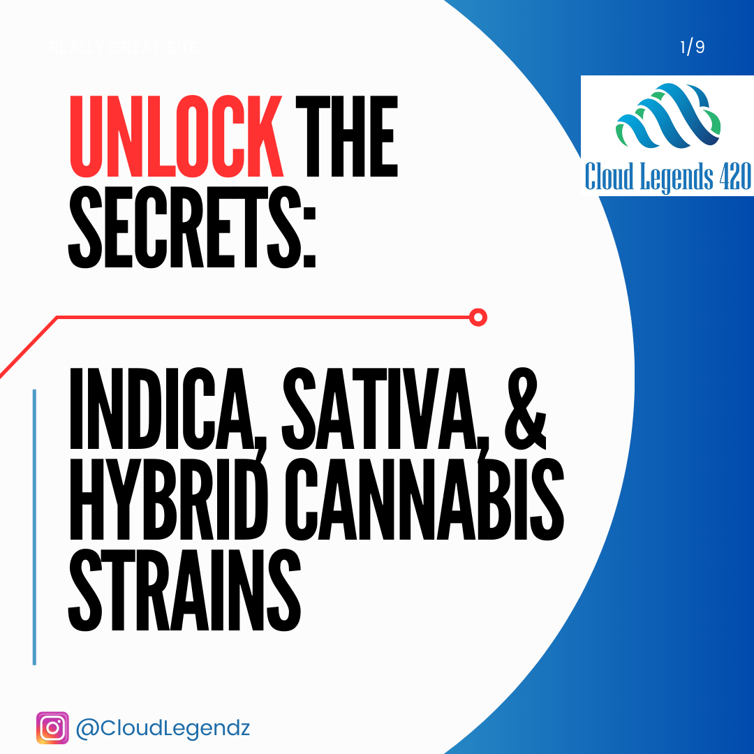 Unlock the Secrets: Indica, Sativa, & Hybrid Cannabis Strains by Cloud Legends 420