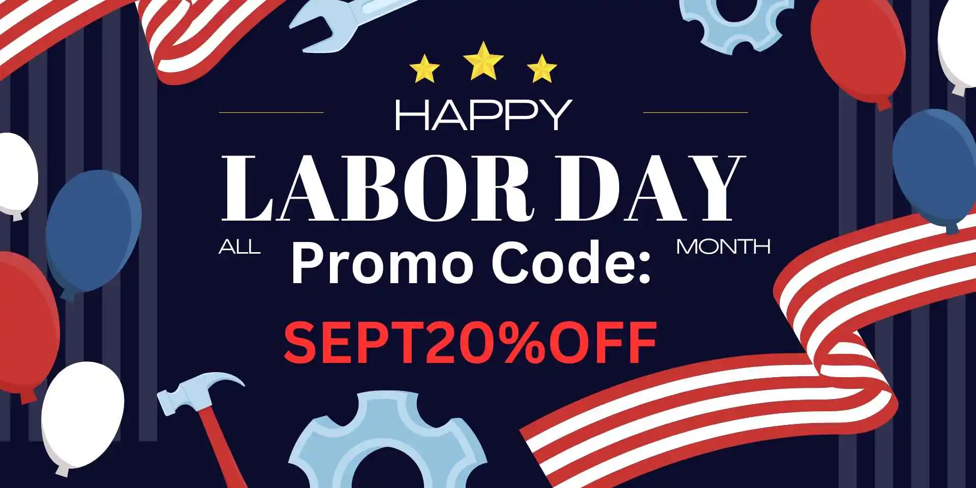 Sept Labor Day Sale Banner by Cloud Legends 420