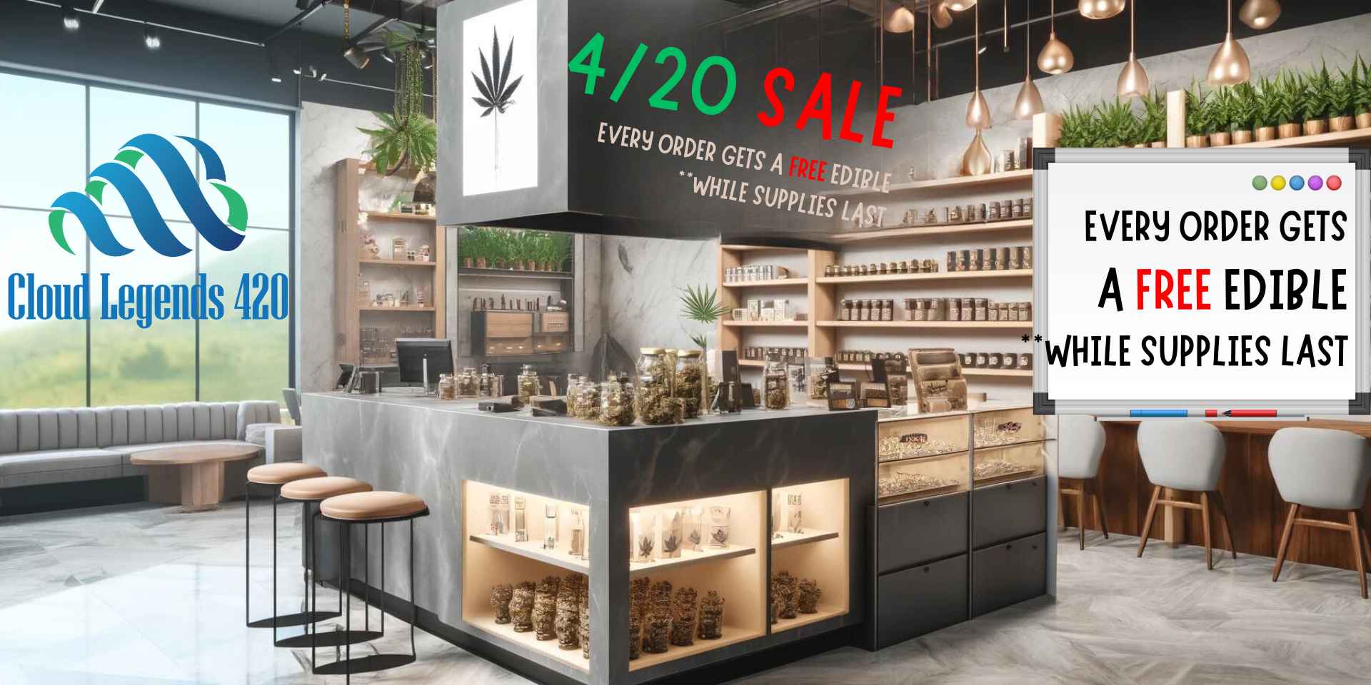 4/20 w/ free edible Banner by Cloud Legends 420